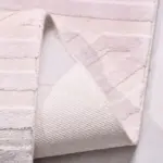 Vinaros Modern Bej Viskon ve Akrilik Pamuk Tabanlı Makine Halısı - Görsel 3