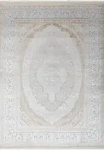 Almenar Klasik Göbekli Gri Viskon ve Akrilik Makine Halısı