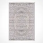 Almenar Klasik Göbekli Gri Viskon ve Akrilik Makine Halısı - Görsel 2