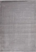 Gomara Klasik Göbekli Gri Viskon ve Akrilik Makine Halısı