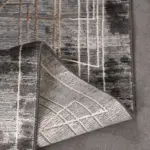 Borobia Klasik Göbekli Gri Viskon ve Akrilik Makine Halısı - Görsel 3