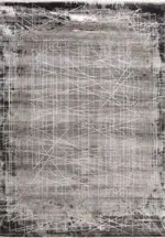 Borobia Klasik Göbekli Gri Viskon ve Akrilik Makine Halısı