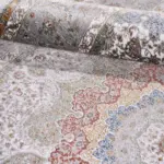 Agreda Klasik Göbekli Gri Viskon ve Akrilik Makine Halısı - Görsel 5