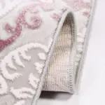 Pandino Geometrik Pembe Akrilik Makine Halısı - Görsel 5