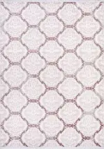 Pandino Geometrik Pembe Akrilik Makine Halısı