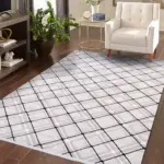 Arese Geometrik Gri Akrilik Makine Halısı - Görsel 6