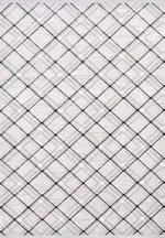 Arese Geometrik Gri Akrilik Makine Halısı