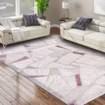 Sergno Geometrik Krem Akrilik Makine Halısı - Görsel 6