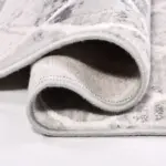 Assago Geometrik Gri Akrilik Makine Halısı - Görsel 4