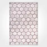 Arona Geometerik Gri Akrilik Makine Halısı - Görsel 2