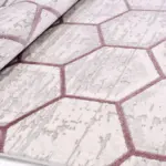 Arona Geometerik Gri Akrilik Makine Halısı - Görsel 3