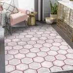 Arona Geometerik Gri Akrilik Makine Halısı - Görsel 6