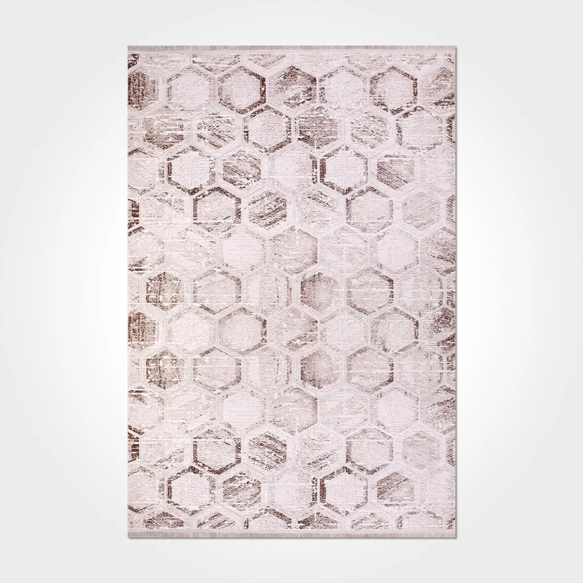 Darbia Geometrik Krem Akrilik Makine Halısı - Görsel 2