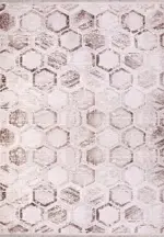 Darbia Geometrik Krem Akrilik Makine Halısı