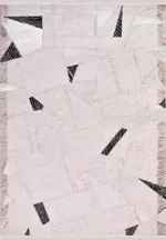 Erice Modern Krem Akrilik Makine Halısı