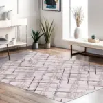 Salemi Modern Krem Akrilik Makine Halısı - Görsel 6