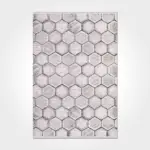 Lucera Geometrik Gri Akrilik Makine Halısı - Görsel 2