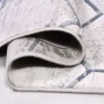Lucera Geometrik Gri Akrilik Makine Halısı - Görsel 3