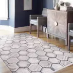 Lucera Geometrik Gri Akrilik Makine Halısı - Görsel 6