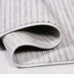 Irpino Çizgili Gri Akrilik Makine Halısı - Görsel 3