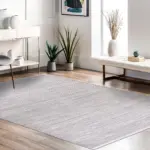 Irpino Çizgili Gri Akrilik Makine Halısı - Görsel 6