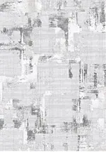 Sanluri Modern Gri Polyester Kaydırmaz Taban Makine Halısı