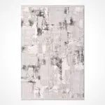 Sanluri Modern Gri Polyester Kaydırmaz Taban Makine Halısı - Görsel 2