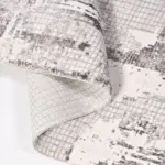 Sanluri Modern Gri Polyester Kaydırmaz Taban Makine Halısı - Görsel 4