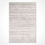 Tertenia Çizgili Krem Polyester Kaydırmaz Taban Makine Halısı - Görsel 2