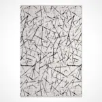 Fonni Modern Gri Polyester Kaydırmaz Taban Makine Halısı - Görsel 2