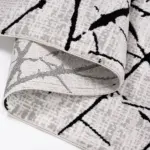 Fonni Modern Gri Polyester Kaydırmaz Taban Makine Halısı - Görsel 3