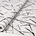 Fonni Modern Gri Polyester Kaydırmaz Taban Makine Halısı - Görsel 4