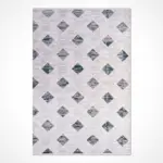 Ozieri Geometrik Gri Polyester Kaydırmaz Taban Makine Halısı - Görsel 2