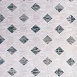 Ozieri Geometrik Gri Polyester Kaydırmaz Taban Makine Halısı