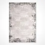 Sassari Modern Gri Polyester Kaydırmaz Taban Makine Halısı - Görsel 2