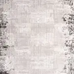 Sassari Modern Gri Polyester Kaydırmaz Taban Makine Halısı