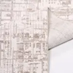 Sorso Modern Krem Polyester Kaydırmaz Taban Makine Halısı - Görsel 6