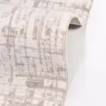 Sorso Modern Krem Polyester Kaydırmaz Taban Makine Halısı - Görsel 5