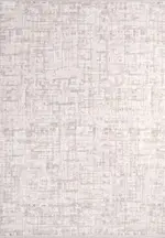 Sorso Modern Krem Polyester Kaydırmaz Taban Makine Halısı