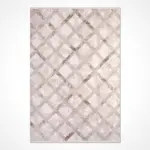 Nulvi Geometrik Krem Polyester Kaydırmaz Taban Makine Halısı - Görsel 2