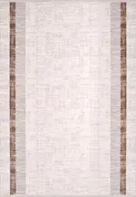 Tergu Modern Krem Polyester Kaydırmaz Taban Makine Halısı