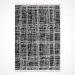 Pirna Modern Siyah Mikropolyester Pamuk Tabanlı Makine Halısı - Görsel 2