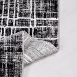 Pirna Modern Siyah Mikropolyester Pamuk Tabanlı Makine Halısı - Görsel 3