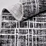 Pirna Modern Siyah Mikropolyester Pamuk Tabanlı Makine Halısı - Görsel 5