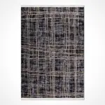 Görlitz Modern Siyah Mikropolyester Pamuk Tabanlı Makine Halısı - Görsel 2