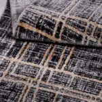 Görlitz Modern Siyah Mikropolyester Pamuk Tabanlı Makine Halısı - Görsel 5