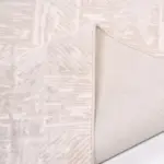 Bram Modern Krem Polyester Kaydırmaz Tabanlı Makine Halısı - Görsel 6
