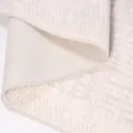 Castres Modern Krem Polyester Kaydırmaz Makine Halısı - Görsel 3