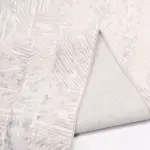 Lapice Modern Gri Beyaz Polyester Kaydırmaz Makine Halısı - Görsel 5