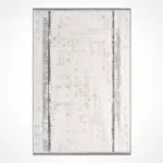 Labores Modern Gri Beyaz Polyester Kaydırmaz Makine Halısı - Görsel 2